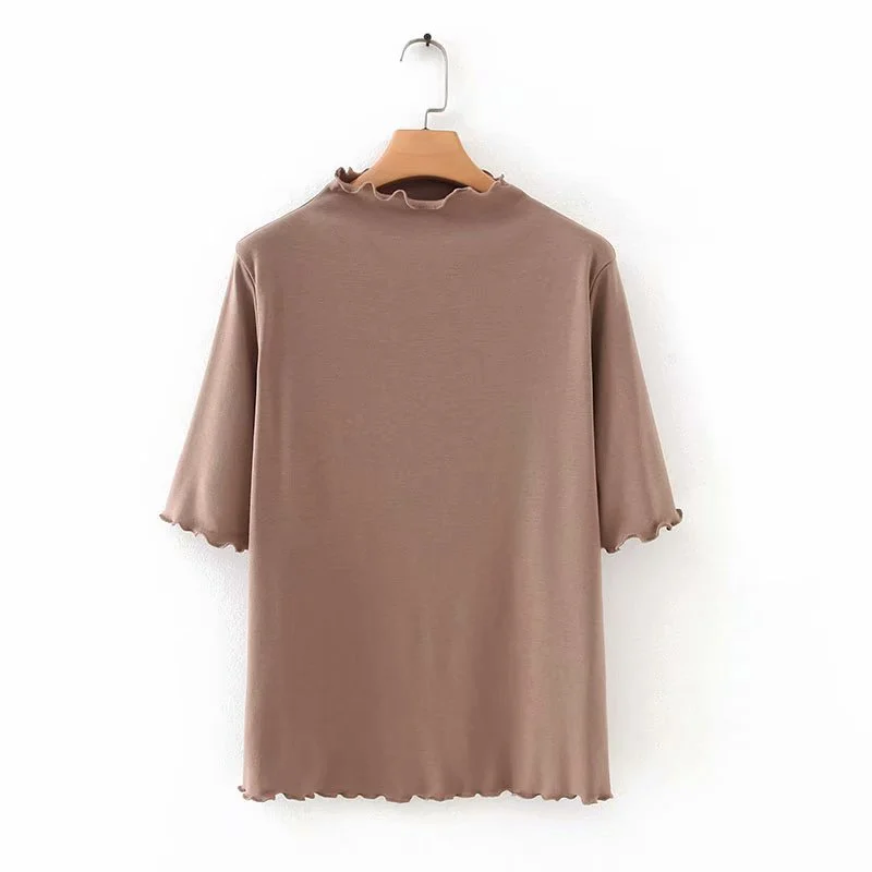 Wave edge T-shirt bottoming shirt