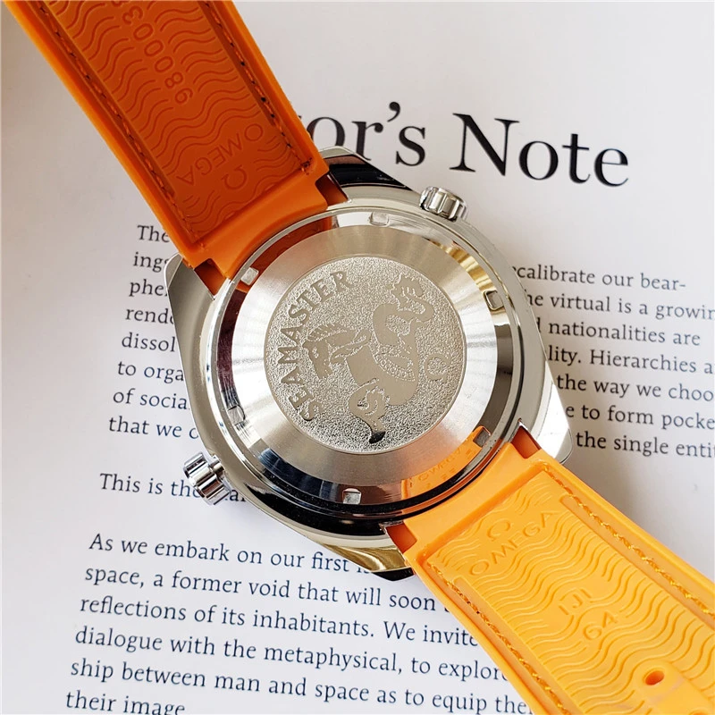 Quartz watch black casual men's European round watch