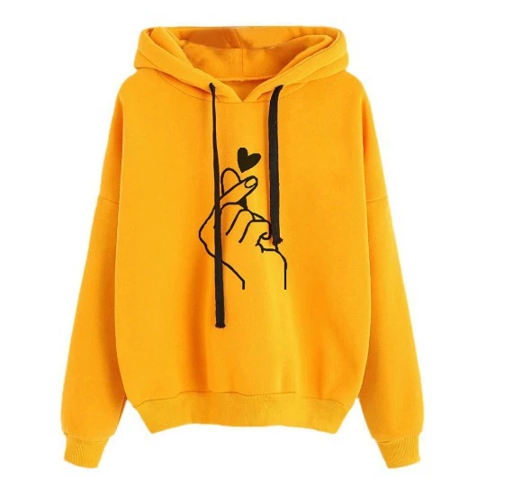 Loose Casual Printed Hooded Women's Sweater