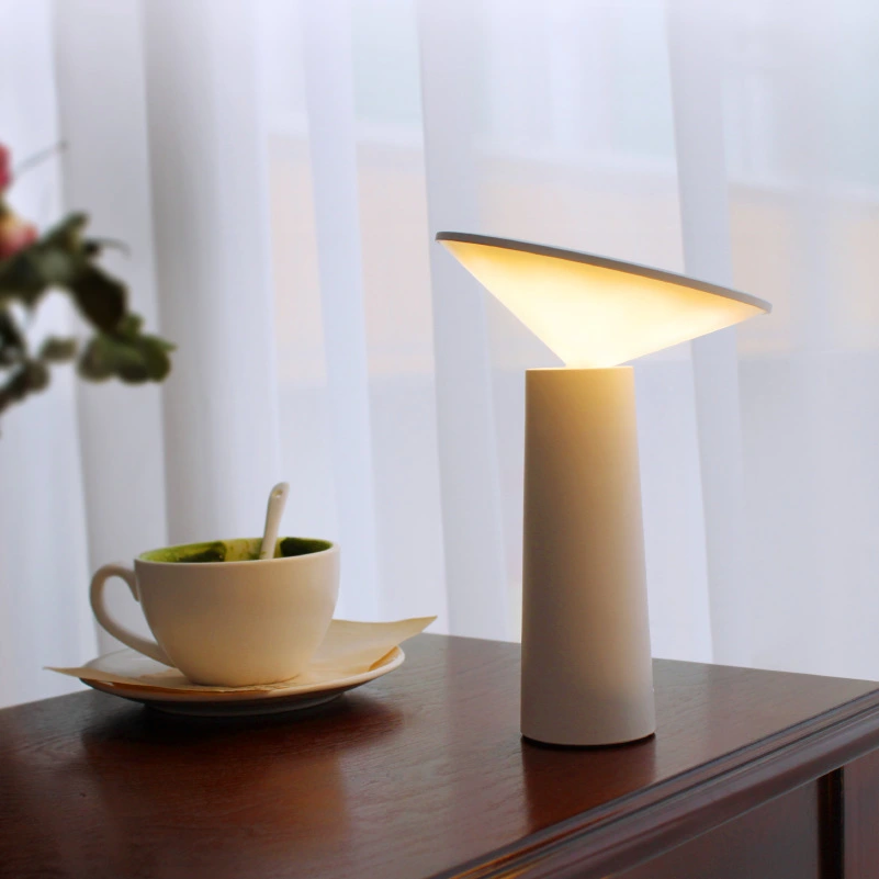 Rotating Lamp Head Three-color Light Charging Touch