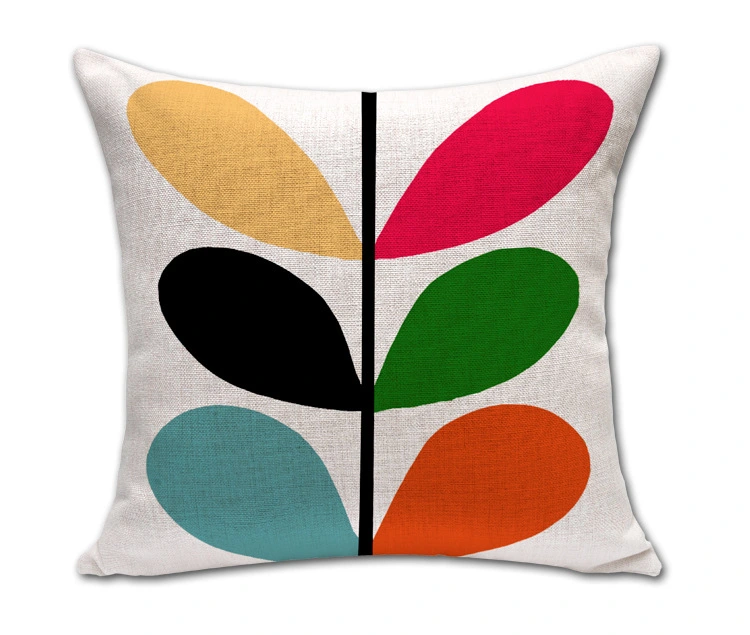 Simple Petals Four-Leaf Clover Cotton And Linen Sofa Cushion Cover