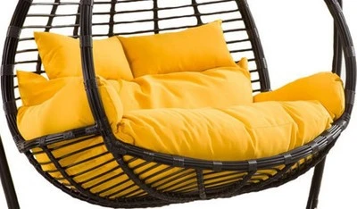 Cushion Cradle Wicker Chair Double Cushion Removable And Washable