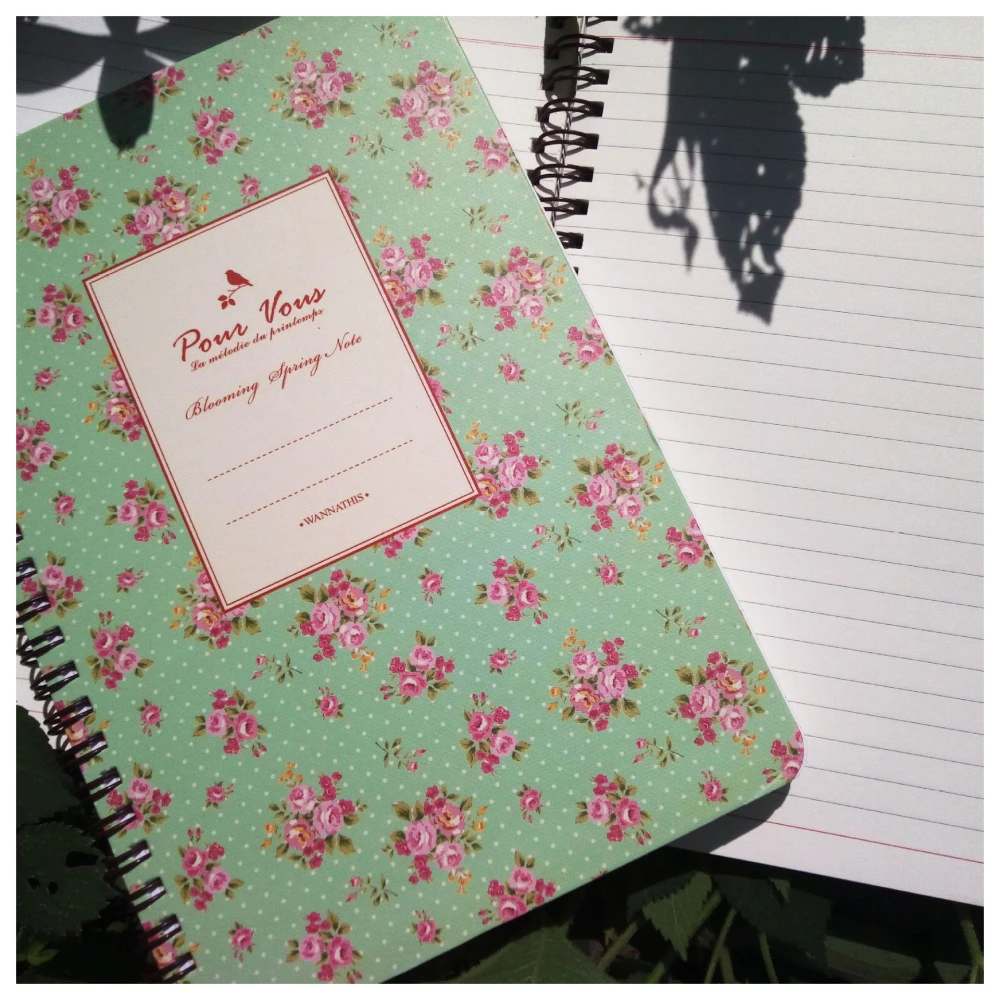 Factory Direct Sales Can Be Customized New Small Fresh Rose A5 Horizontal Line Coil Notebook