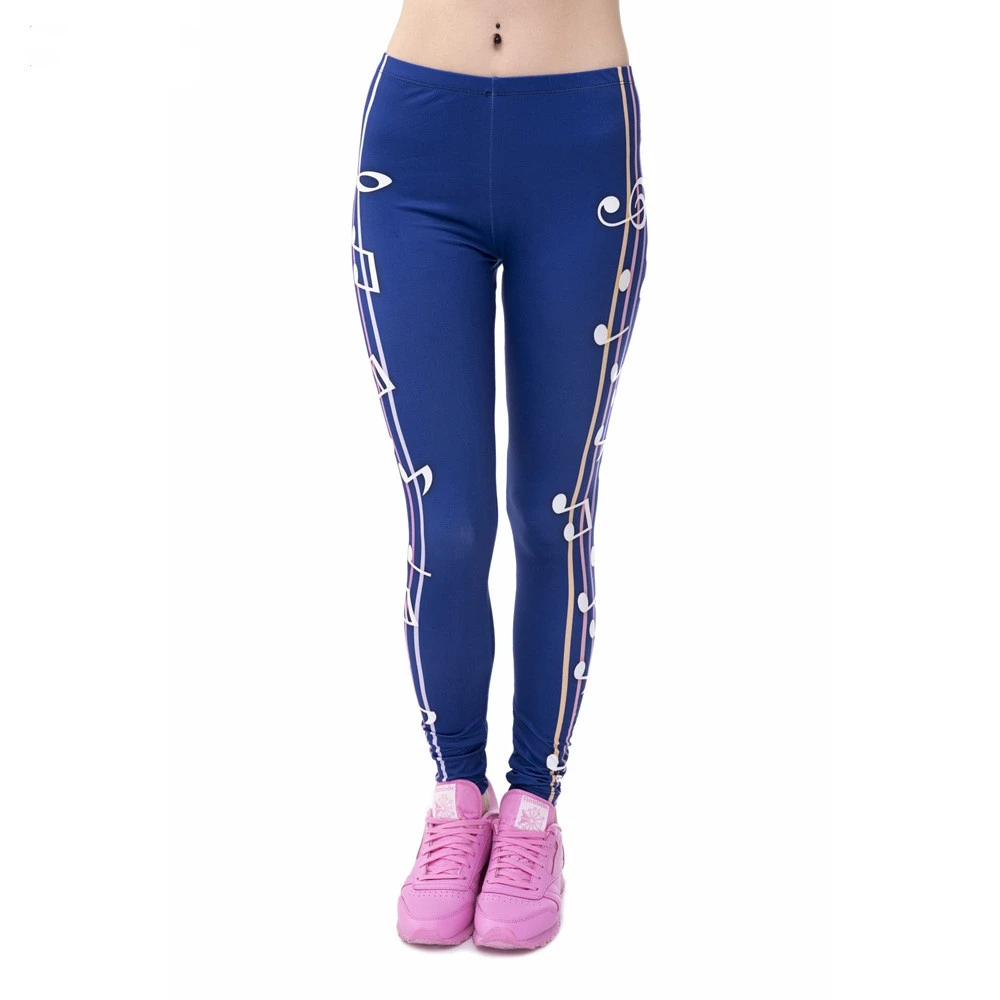 European and American printed cropped trousers