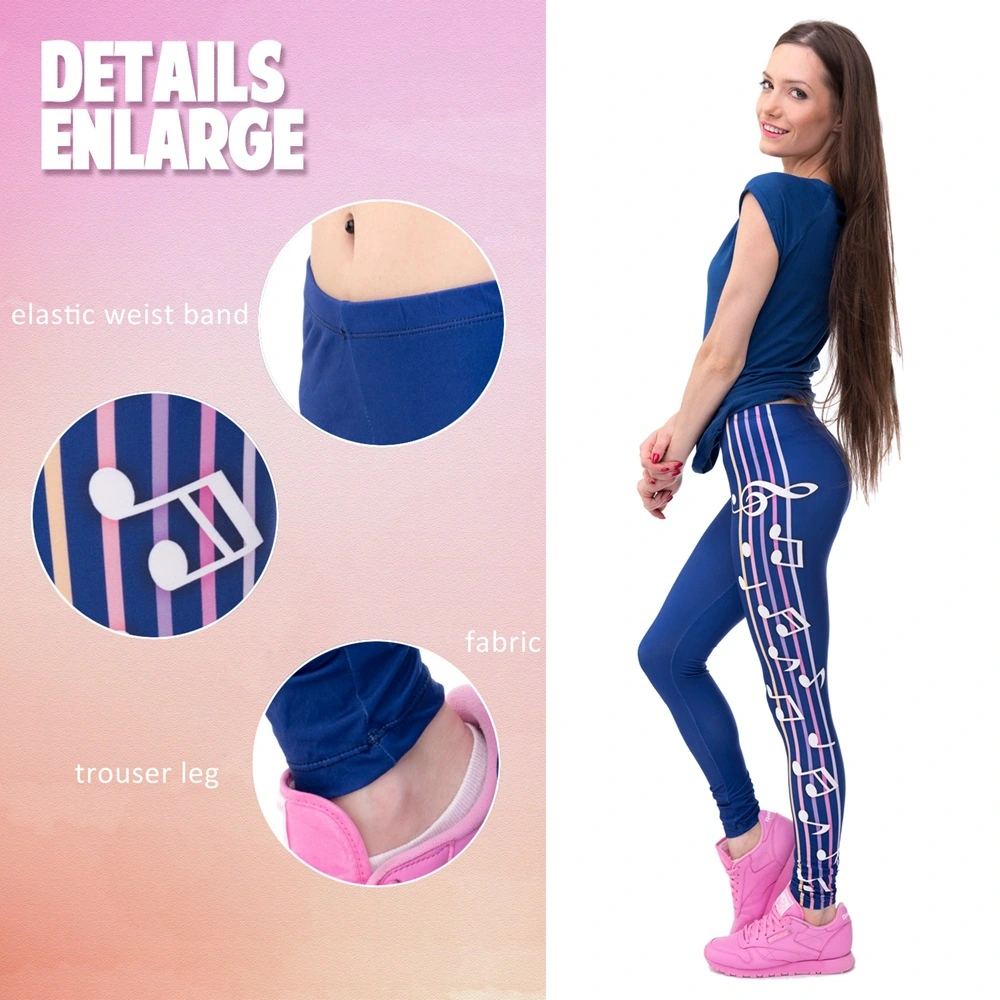European and American printed cropped trousers