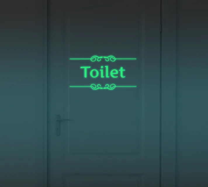 Kreative Leucht Wand Aufkleber Badezimmer Dekoration Wc  Vinyl Wand Kunst Decals Glow In The Dark Zitat Aufkleber Wohnkultur