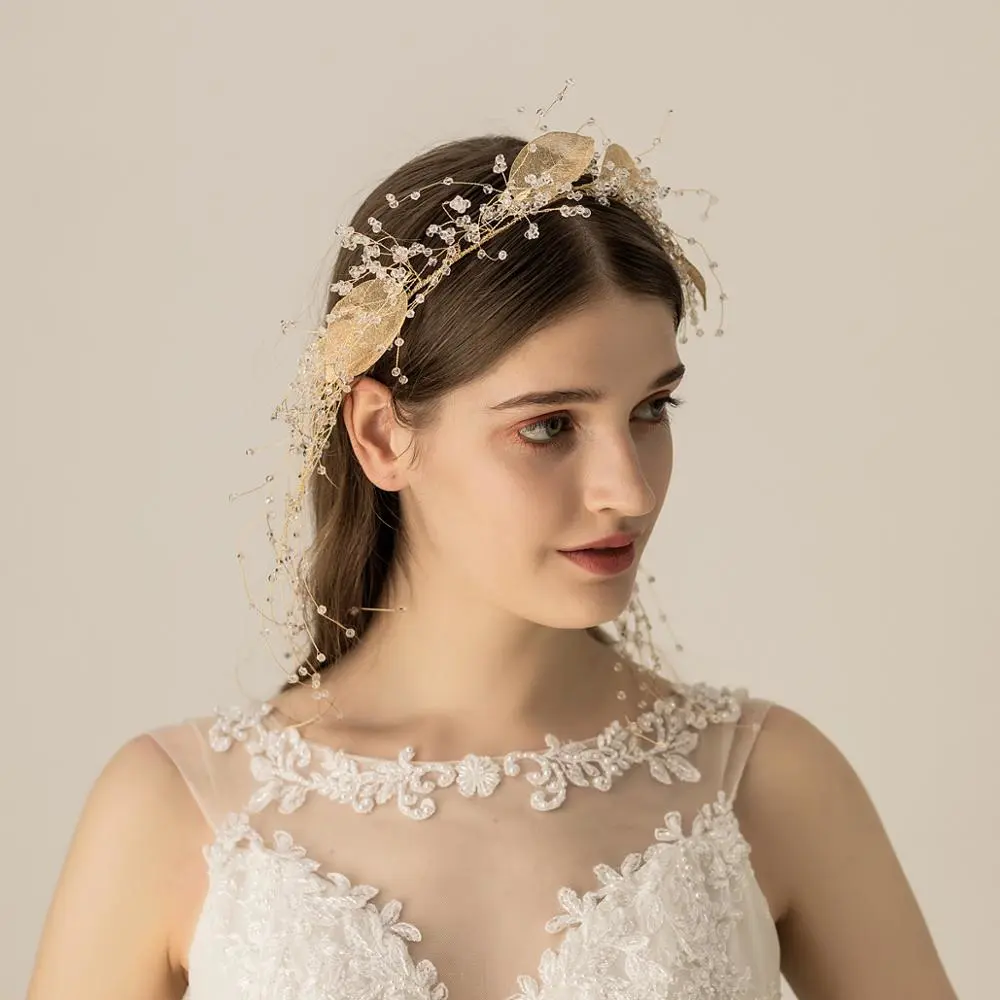 Headdress  Heavy Industry Crystal Leaf Headband