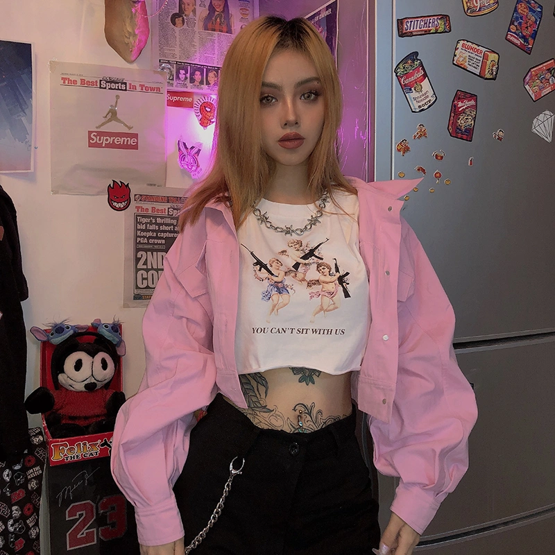 Hong Kong style street short tooling jacket loose