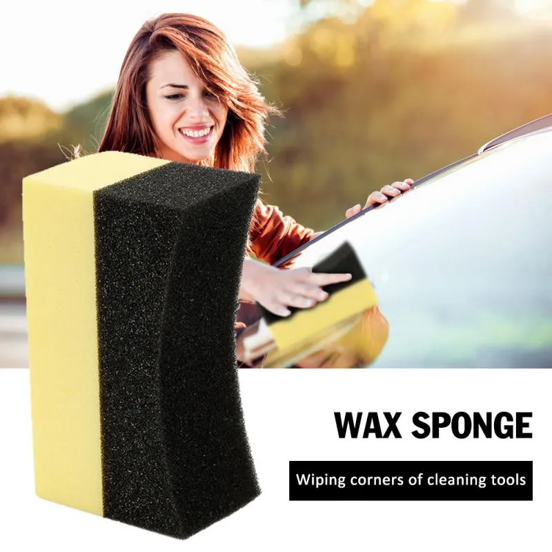 Special sponge for corner wipe to remove wax chips