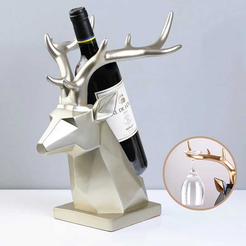 Nordic creative deer head wine rack