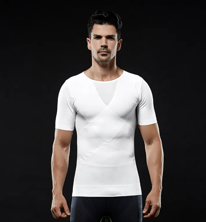 Mesh body shaping vest men's corset