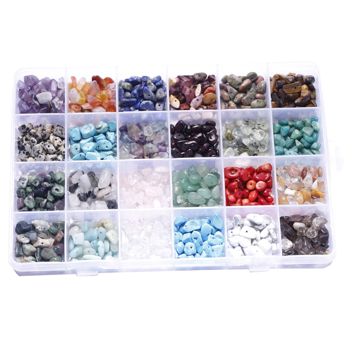 24 Grid Natural gravel DIY Handmade Jewelry Accessories
