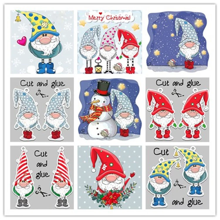 DIY Diamond Painting 5d Cartoon Santa Cross Stitch