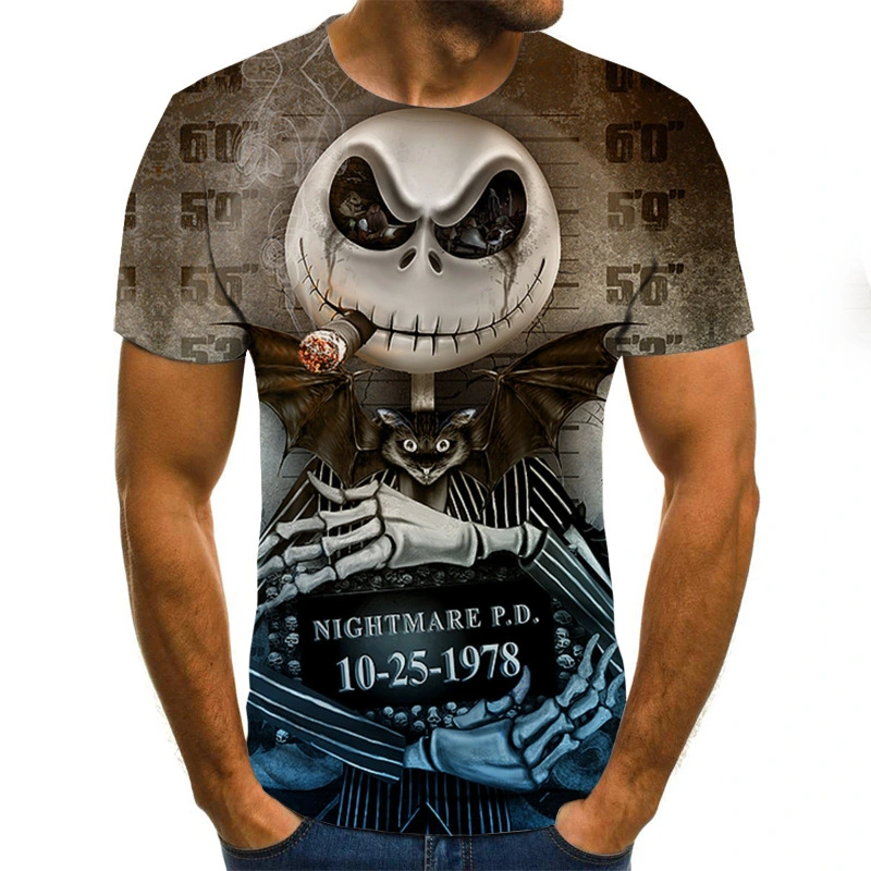 Skull Prisoner 3D Digital Printed Men's T-shirt