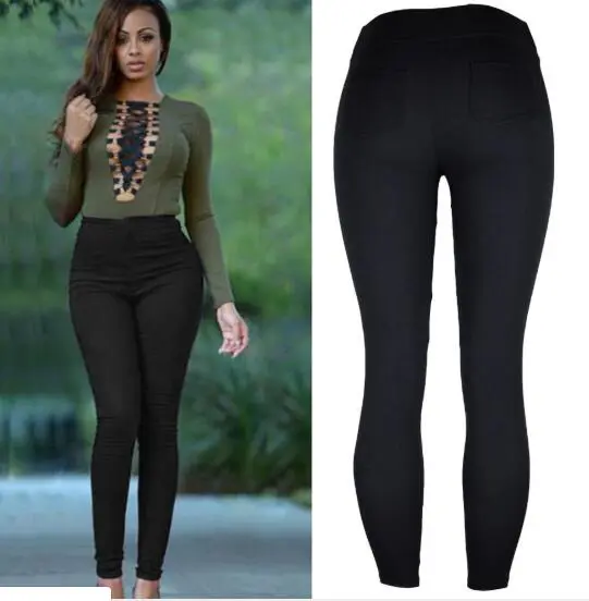 Cross-border hot style Wish Zinc's new autumn line of high-waisted pencil trousers for women