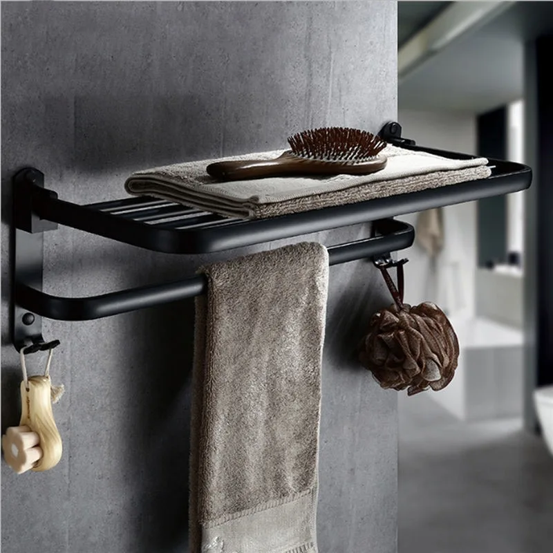 Towel rack towel rack shelf foldable wall hanging