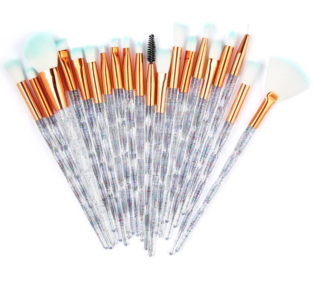 Diamond Makeup Brush Set (20 Pcs)