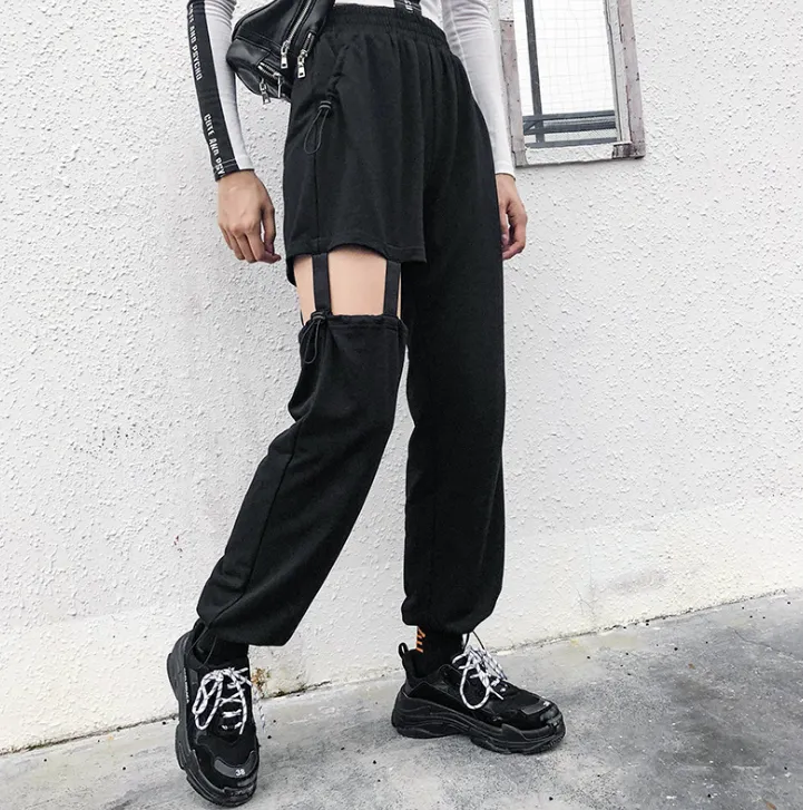 New women's irregular hollow casual sweater women's trousers