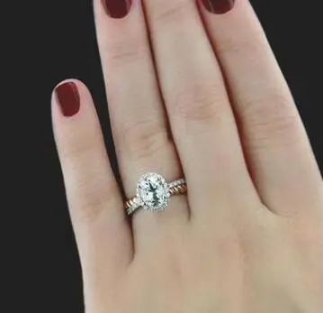 Hearts and Arrows Zircon Engagement Rings Europe and America Personality Colors Rings Ornaments
