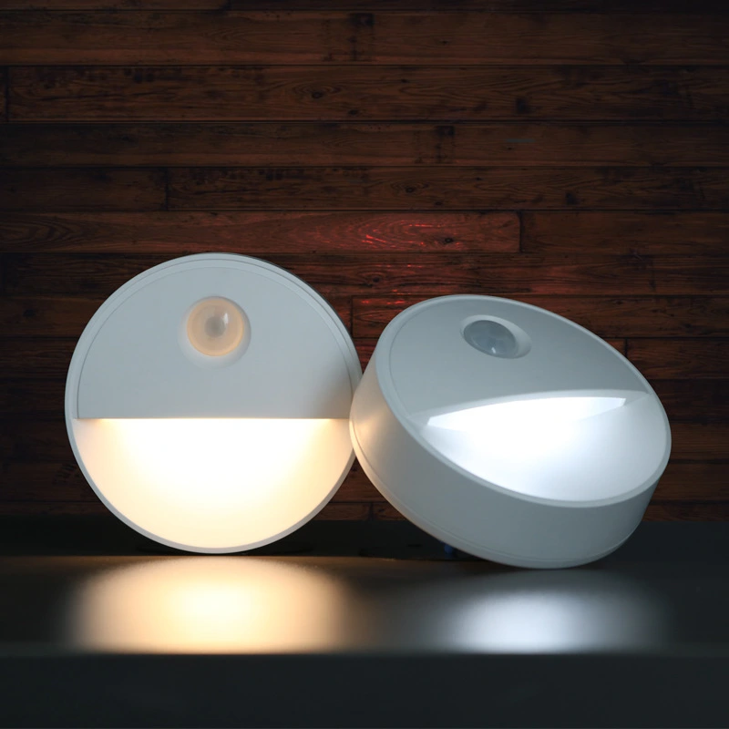 Human body induction night light half moon type