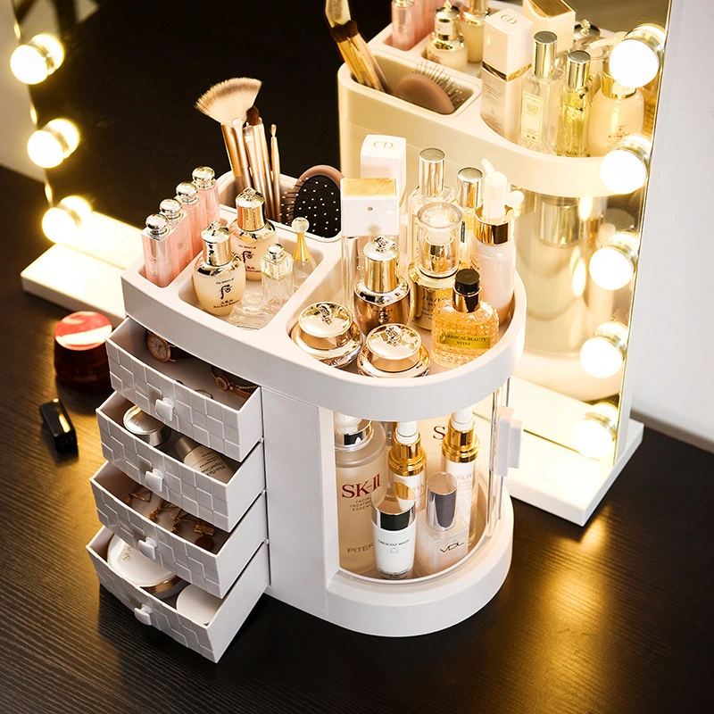 Multi-layer jewelry cosmetic storage box