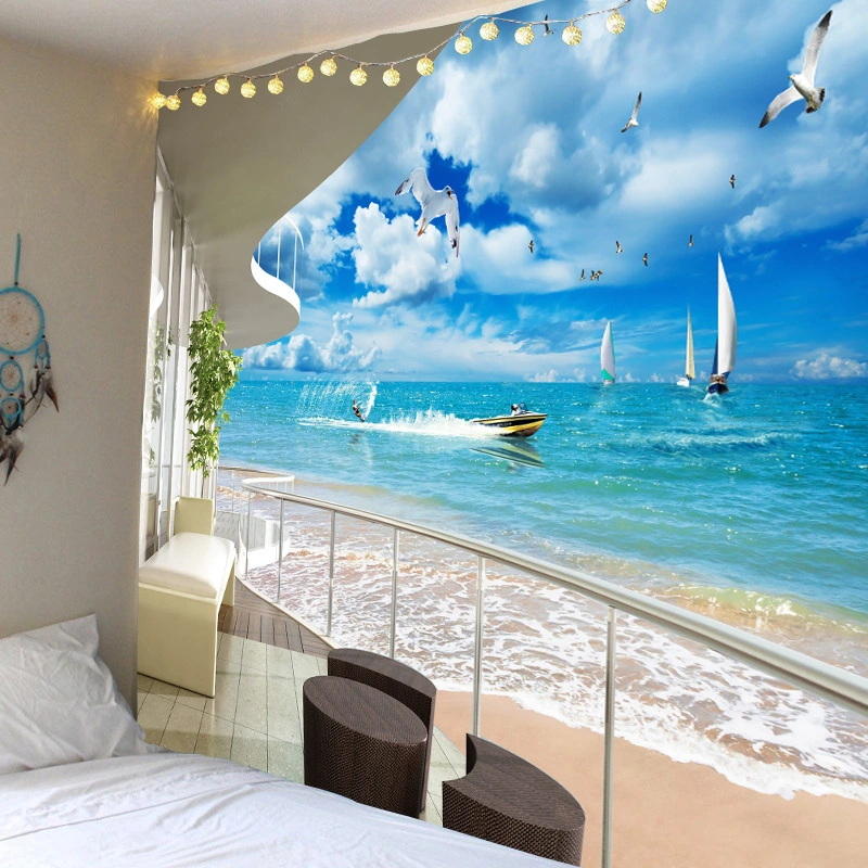 Landscape Hanging Cloth Tapestry 3D Window Decoration Cloth