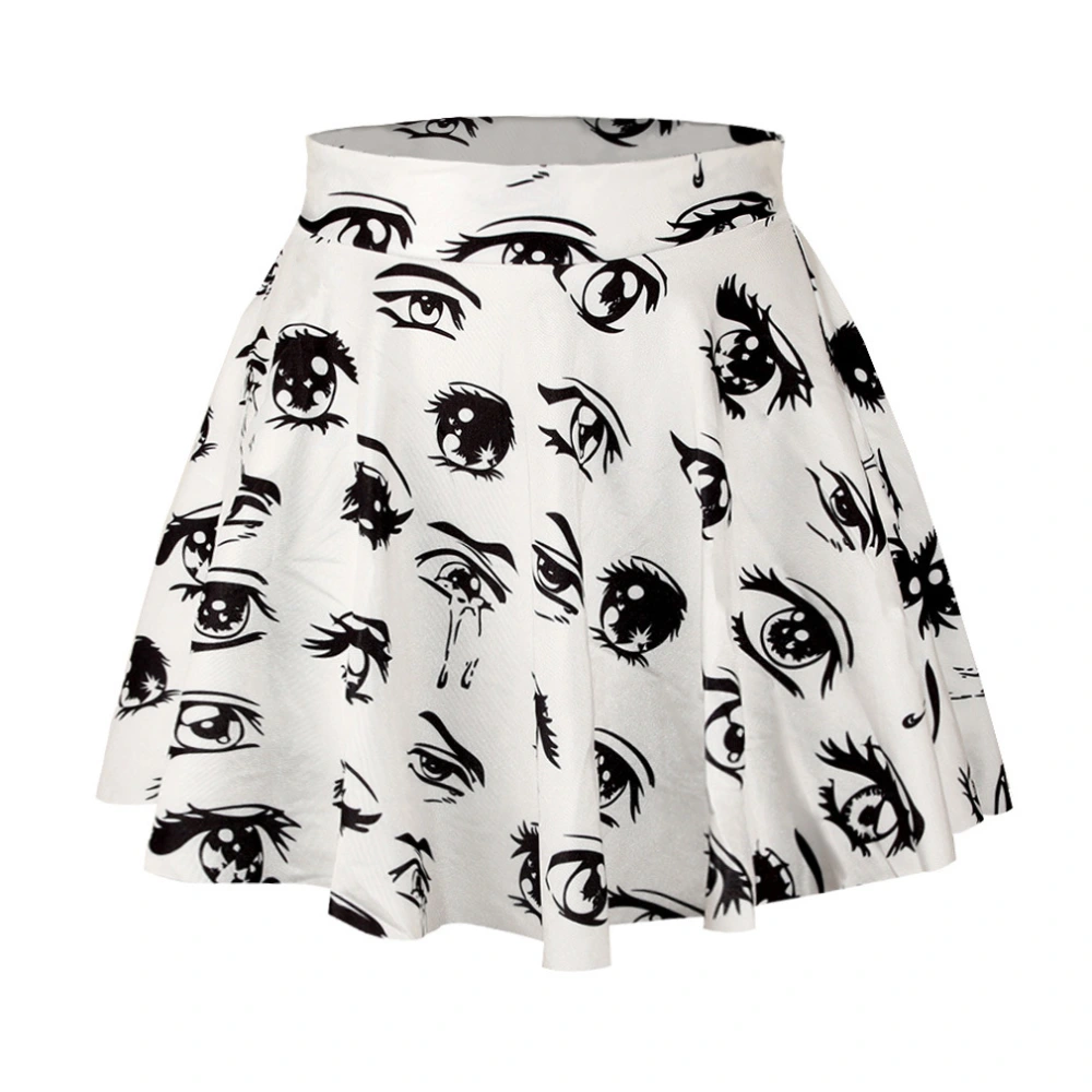 Eye Print Skirt Slim Skirt Pleated Tutu