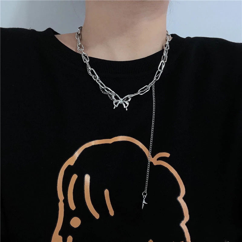 Temperament Hip-hop Clavicle Chain Niche Design Sense Sweater Chain