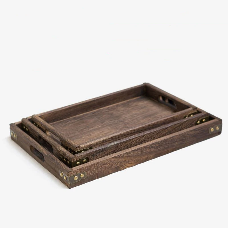 Wooden Tea Tray Household Rectangular Tray Water Cup Fruit Tray