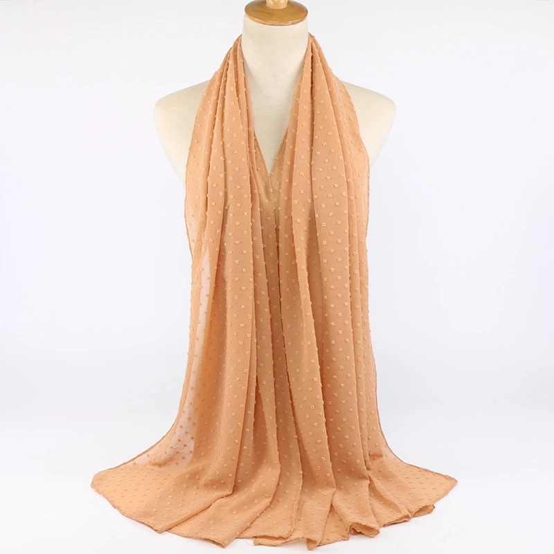 Chiffon folk style ball scarf