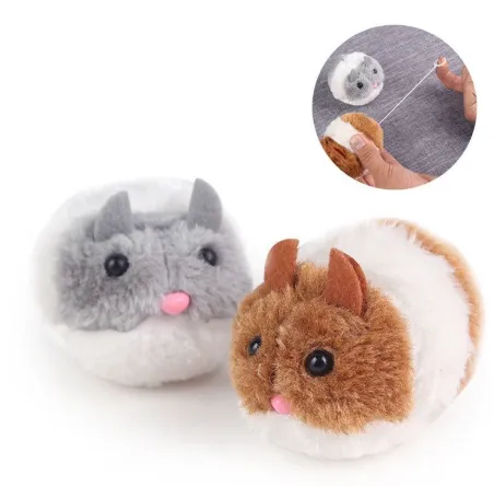 Cat Pet Toy Plush Fur Shake Movement Mouse