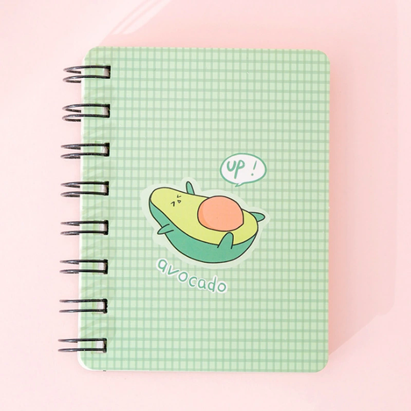 Cute Avocado Rollover Coil Notebook Portable