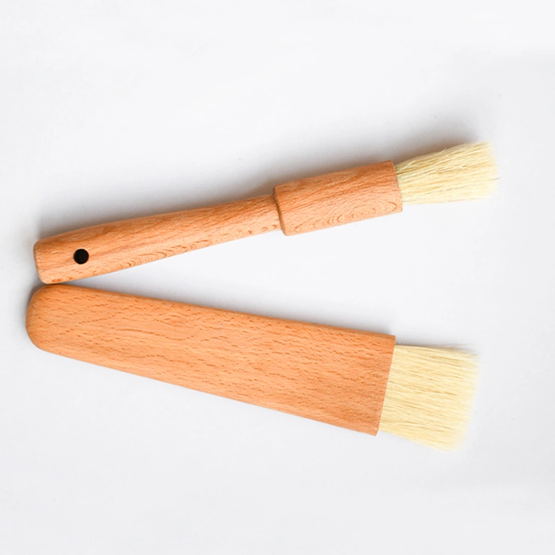 Unpainted beech flat handle brush