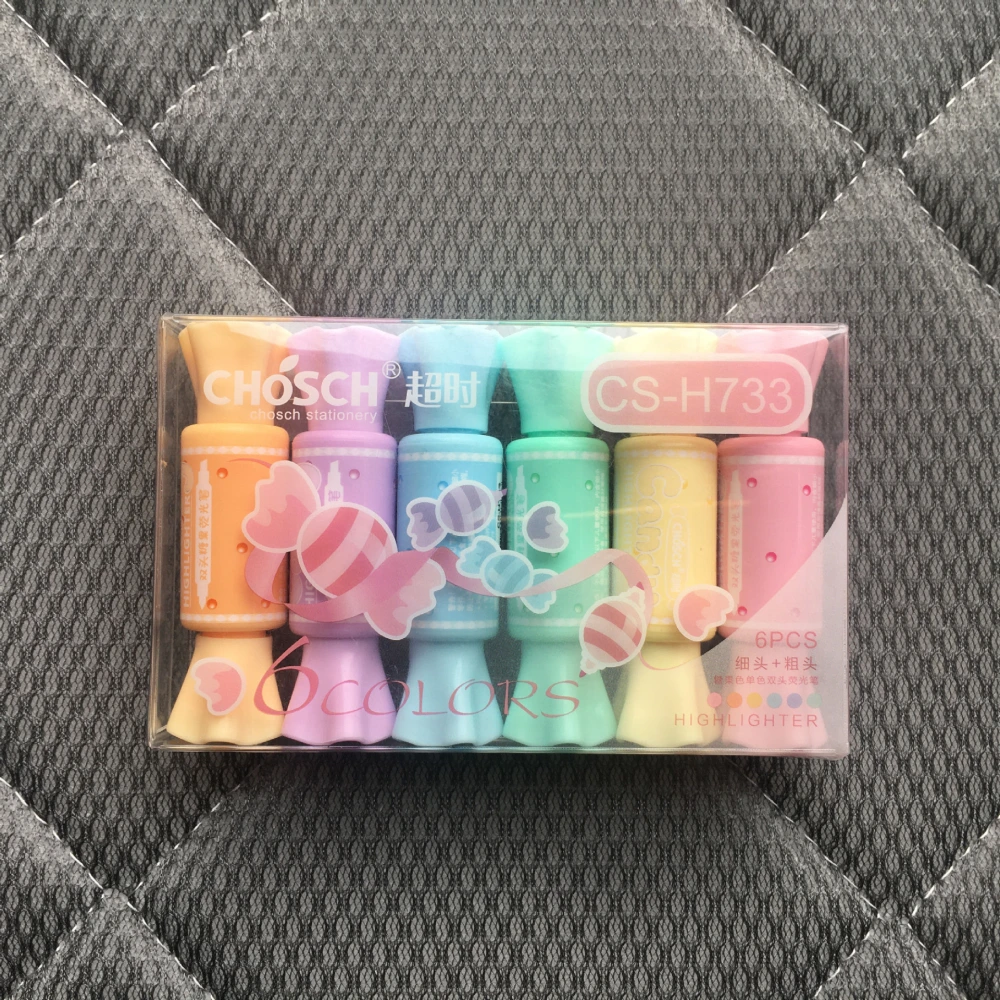 Candy color candy shape double highlighter