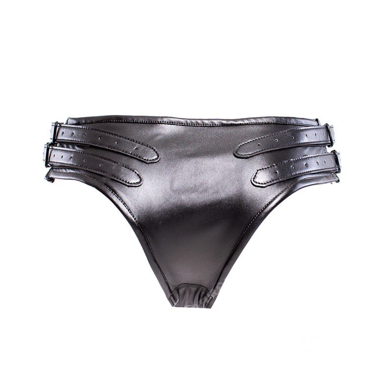 Non-vibration Silicone Dildo Leather Pants Women's Inner  Panties