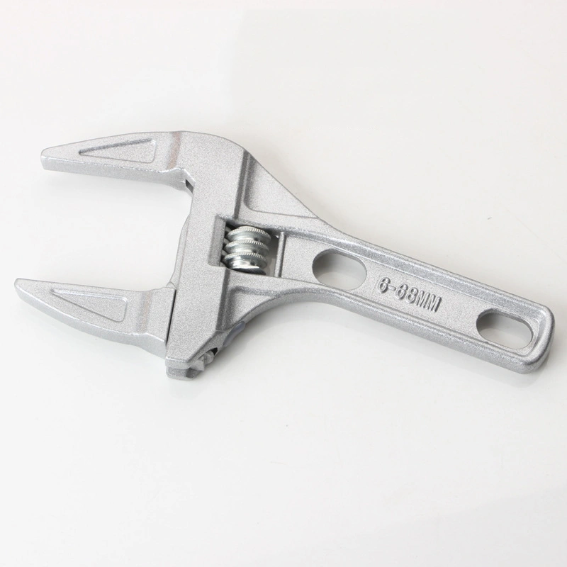 Large opening bathroom adjustable wrench