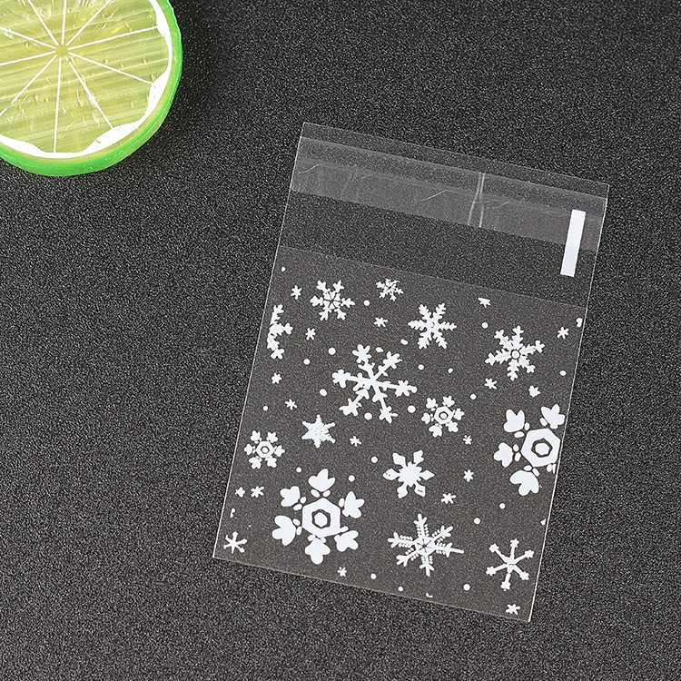 Transparent snowflake ziplock bag
