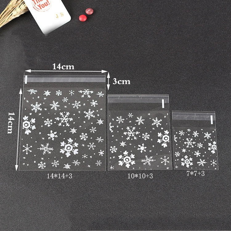 Transparent snowflake ziplock bag