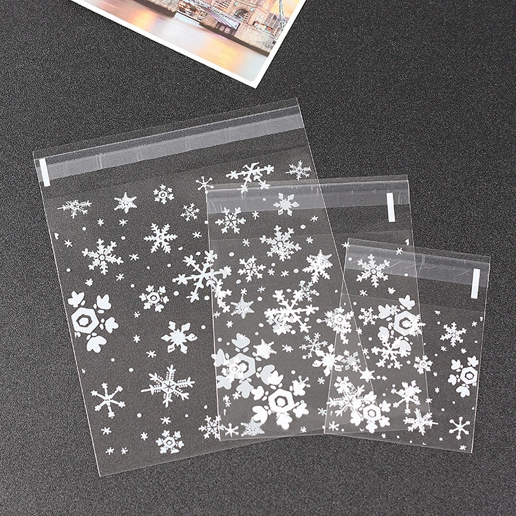 Transparent snowflake ziplock bag