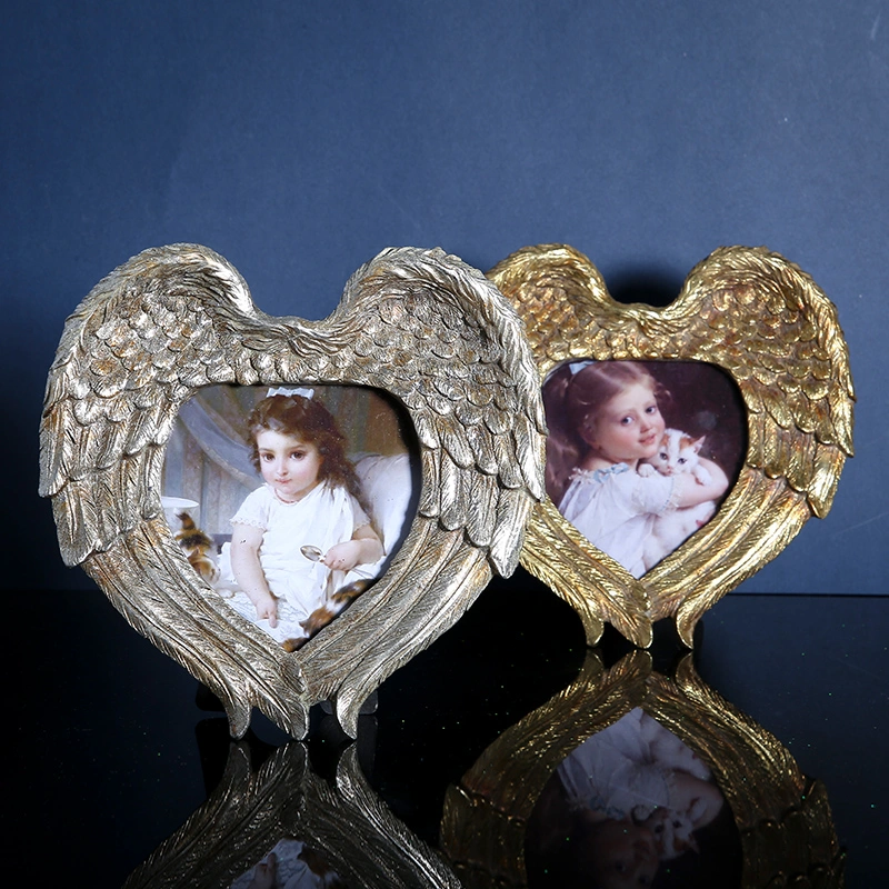 Nordic Classical Angel Wings Resin 6 Inch Photo Frame