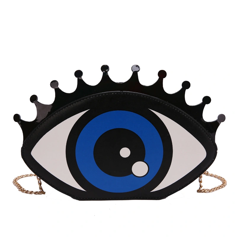 All-match Chain Crossbody Hip Hop Small Round Bag With Big Eyes