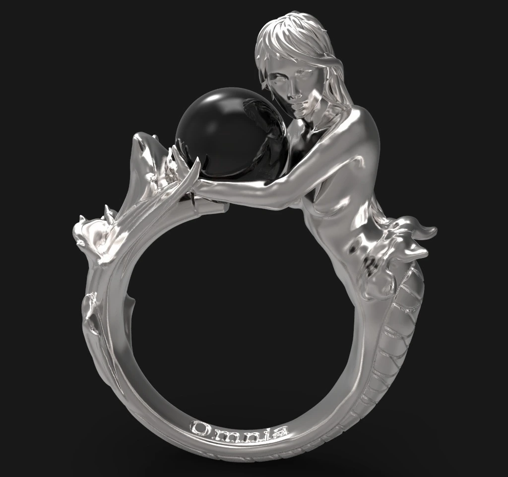Mermaid White Pearl Ring