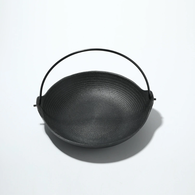 Cast Iron Barbecue Charcoal Oven Japanese Shouxi Hanging Pot Single Dry Pot Solid Alcohol Oven Household Square Stove Small Hot Pot