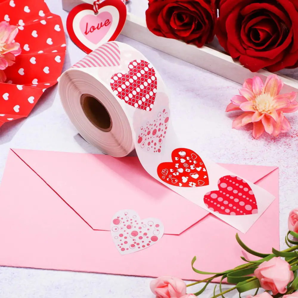 Self-adhesive Heart-shaped Party Stickers