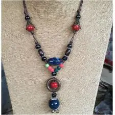 Ladies Ethnic Style Classic Retro Ceramic Necklace