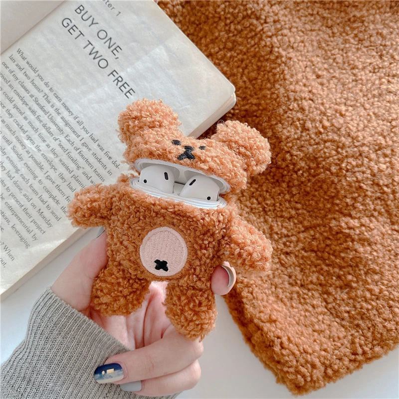 Compatible with Apple, Cartoon plush anti-drop earphone set