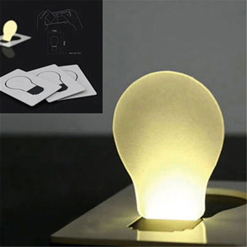 Portable LED card pocket light bulb