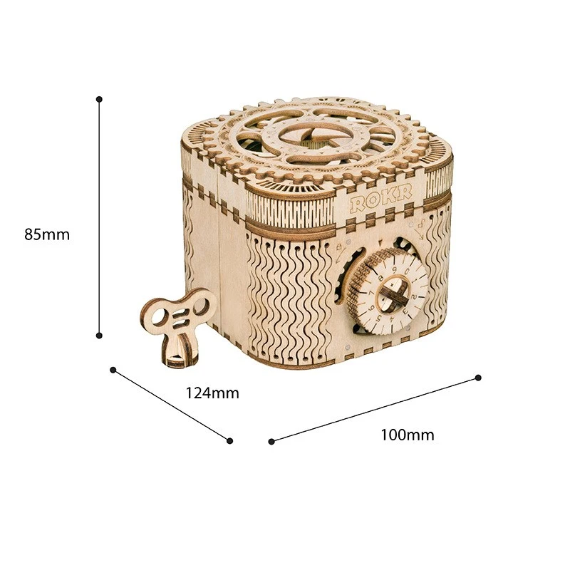 Manual assembly of wooden model password box