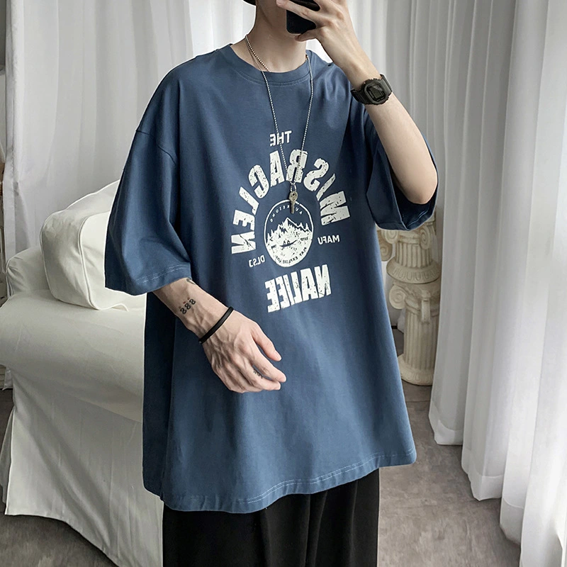 Harajuku Style Boys Fat Plus Size Loose Short Sleeve T-Shirt