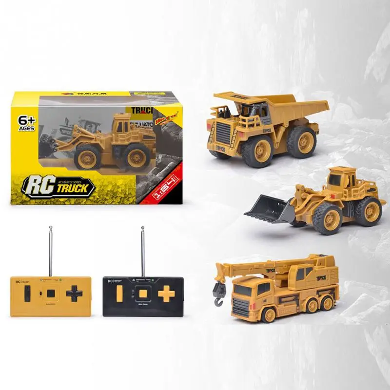 Mini Remote Control Simulation Truck Toy 6CH Construction Model Vehicle Engineer RC Toys